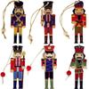 9 pezzi figurine di soldati schiaccianoci in legno ornamenti per l'albero di natale burattini figure bambole giocattolo decorazioni natalizie