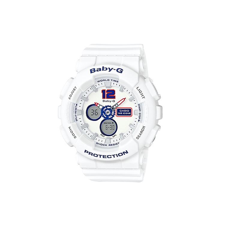 

CASIO Women s BABY-G 46.3mm White Watch BA-120TR-7B BA-120TR-7B Black Dial