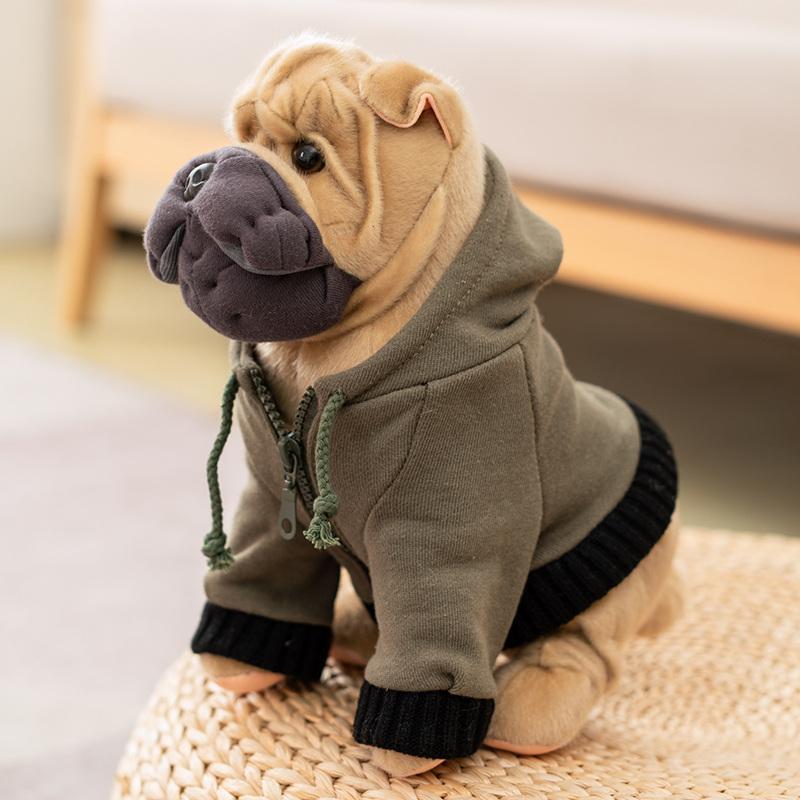 Chihuahua/Labrador/Bulldog/Pomeranian Puppy Stuffed Shar Pei Dog Plush Toy Cute Simulation Pets Soft Baby Dolls Gifts For Kids