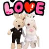 Adorable Peluche Lapin Sg811 Couple pour Décoration de Célébration de Mariage