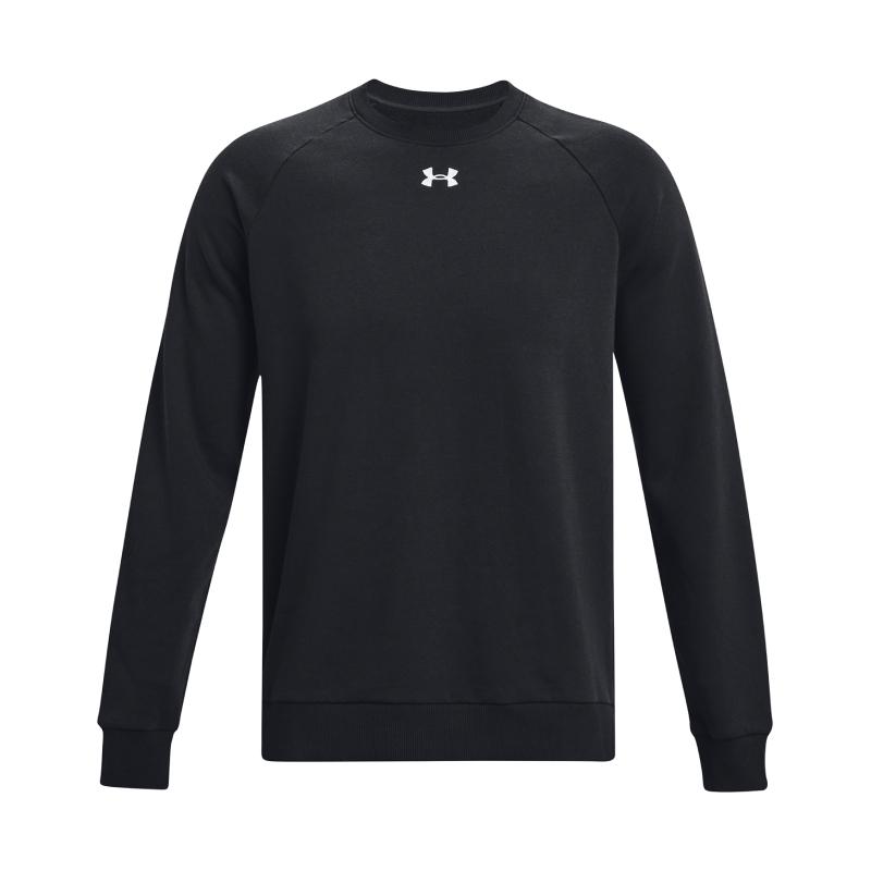 Under Armour Under Armour Rival Solid Color Fleece Lined Thermal Crew Neck Training Sports Sweatshirt Men s Black 1379755-001 M