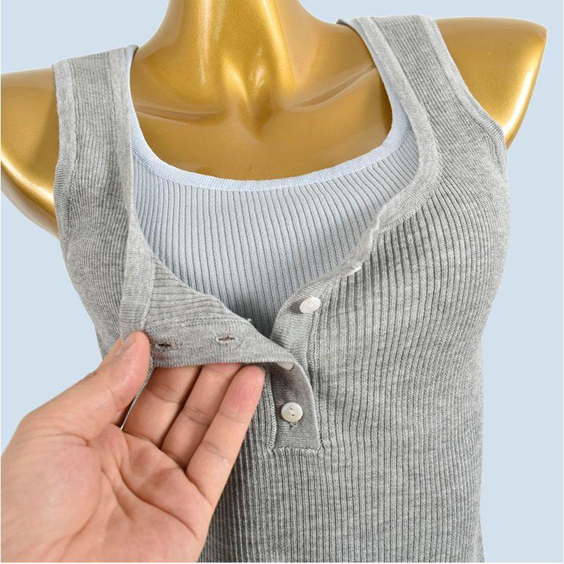 Tencel Fresh Age-Reducing Fake Two-Piece Knitting Camisole Women's Spring/Summer New Arrival Inner Wear Outer Wear Sleeveless Tops
