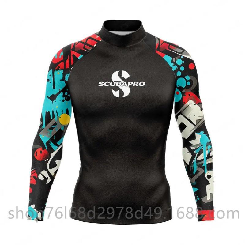 SCUBA Surfing Suit Outdoor Sunblock Snorkeling Swimsuit Long-sleeved Split Top Quick-drying Jellyfish Men's Diving