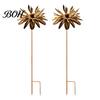 Robustes Eisen Gartenspeer Vintage Rostiges Kornblumen Bodenpfahl, 24 Zoll Metall Künstlerische Drahtkunst Rostbeständige Dekoration, Rustikale Skulpturen für Rasen und Garten