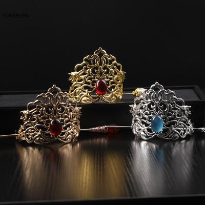 Vintage Chinesische Diademe und Kronen Damen Herren Haarstyling Schmuck Strass-Haarbänder mit Perlen-Haarnadeln Gabeln Haarschmuck