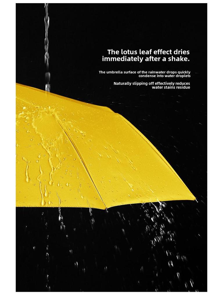 Creative Duck Head Umbrella: Stylish Black with Wooden Handle, Sun Protection, Dual-Purpose for Rain or Shine.