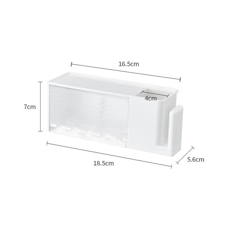 Suport Periuță de Dinți Montat pe Perete Suport Periuță de Dinți Pastă de Dinți Ventuză Raft de Depozitare Organizator Articole de Toaletă Accesorii Baie