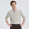 SEPTWOLVES Men's Jacquard Long-Sleeve Polo Shirt