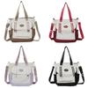 Canvas Tote Bag Women Large Capacity Shoulder Handbag For Daily Use