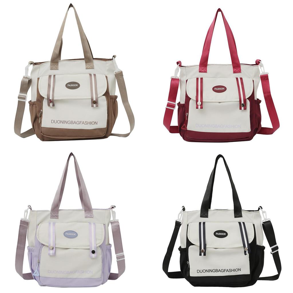 Canvas Tote Bag Women Large Capacity Shoulder Handbag For Daily Use