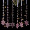 6pcs/set Transparent Acrylic Ice Pendants Sparkling Acrylic Christmas Tree Hanging Crystal Prisms Icicle Water Drop Ornament
