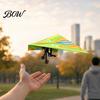 Flying Toys with Gyroscope Stabilization Remote Control Paper Airplane Kit, Gyro Stabilizer, Dual Propellers, DIY Electric Rechargeable Plane RC Set,