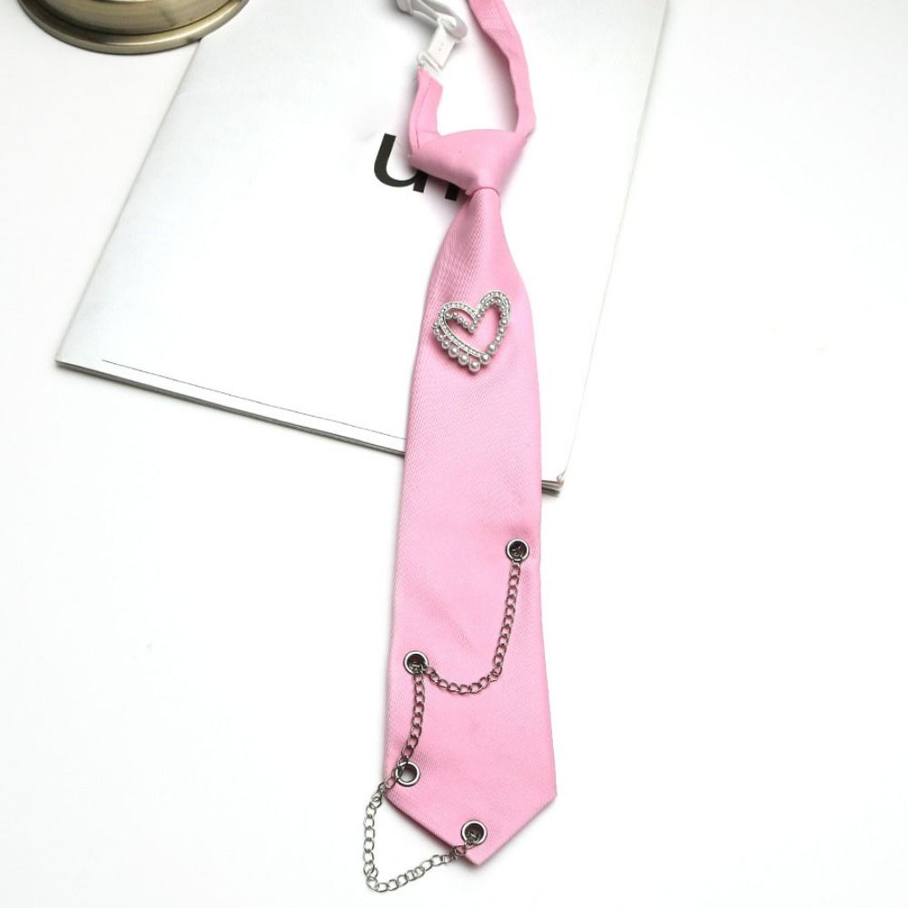 Black Love Heart Tie Korean Style Shirt Tie Elegant Long Necktie JK Uniform Decoration