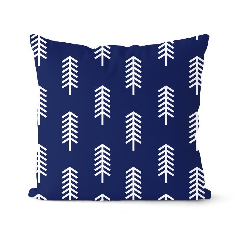 Navy Blue Cushion Geometric Pillowcase Decorative Pillow Home Decor Throw