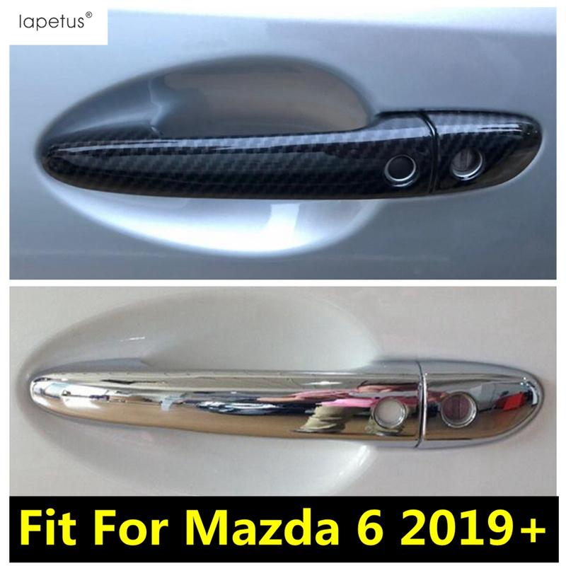 For Mazda 6  - 2024 Car Door Handle Molding Decoration Cover Trim ABS Bright Chrome / Carbon Fiber Accessories Exterior Kit
