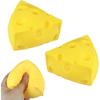 Bola Anti-Stress Squishy de Queijo - Brinquedo Sensorial Fidget Macio para TDAH Autismo, Brinquedo de Apertar com Rebound Lento para Adultos Crianças, Presente de Natal