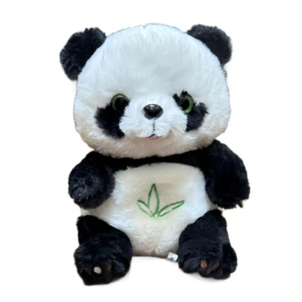 

Stuffed Panda Soothes Plush Toy Heart Sound Sleeping Doll Soft Baby Breath Toy Kids Toy Panda