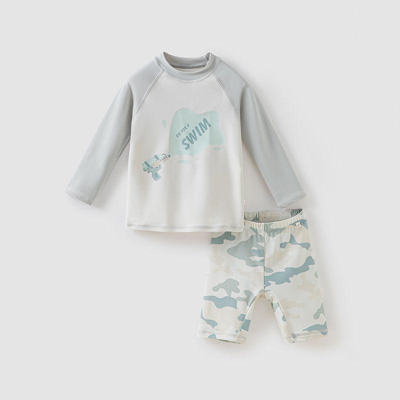 David Bella Kidsren s Swimsuit, Boy s Swimsuit, Boy s Swimsuit Bottoms, Baby Sun Protection Suit, Boy s Swimsuit, Summer Style Gray Green [Ready in Stock] 110