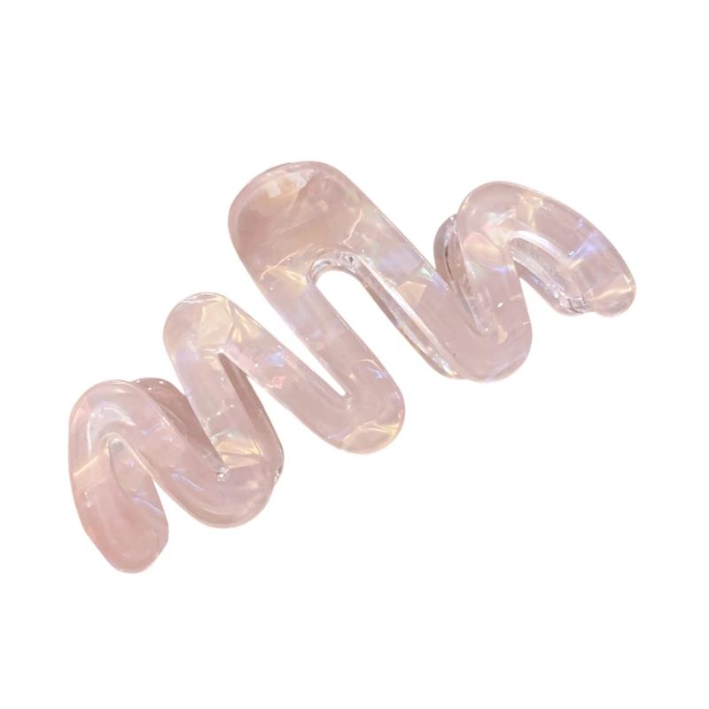 

Ergonomic Nacreous Hair Claw Clip Ponytail Holder Hair Accessory For Daily Use рожевий