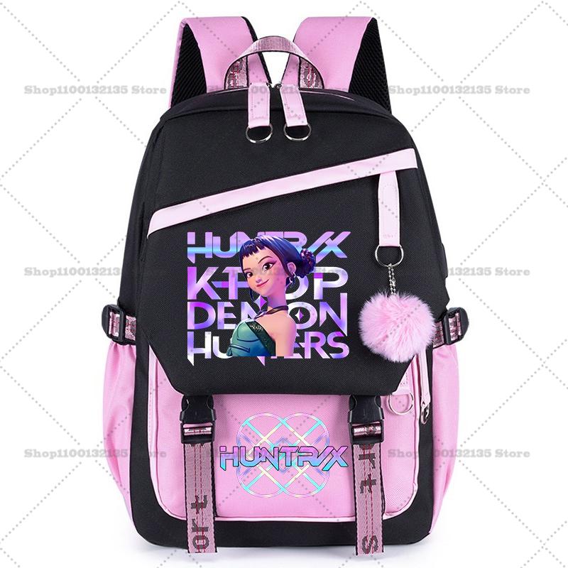 Kpop Dämonenjäger Rucksack für Junge Mädchen Schülerin Teenager Schultaschen Damen Herren Rucksack Kawaii Reise Rucksack Mochila Hohe Qualität Geschenk