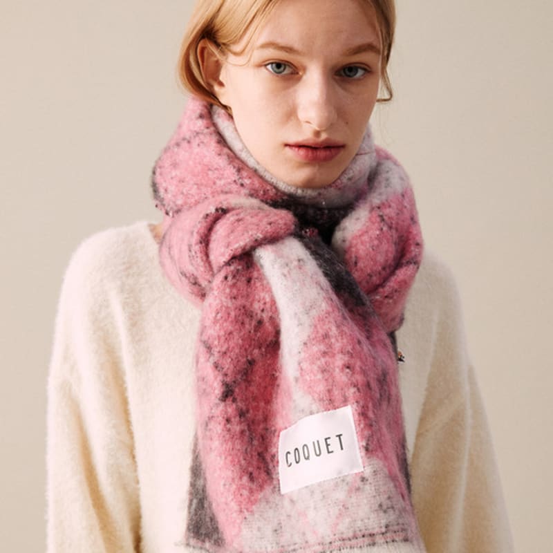 

КОКЕТЛИВЫЙ АРГАЙЛ ДЛИННЫЙ ШАРФ РОЗОВЫЙ PINK