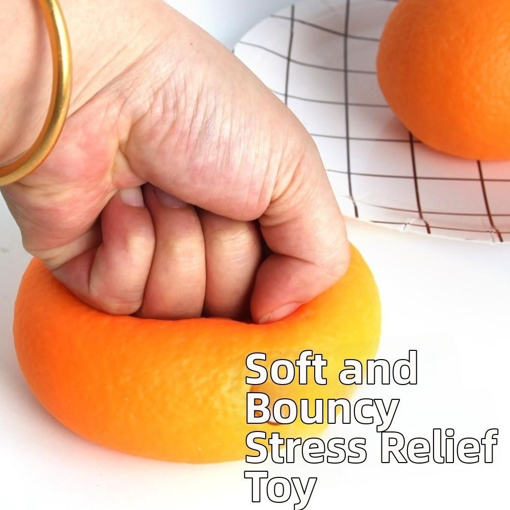 Soft Feel Giant Squishies Crunchy Squeeze Fruit Simulation Stress Relief Toys Orange Design Fidget Sensory Toys Easter Basket