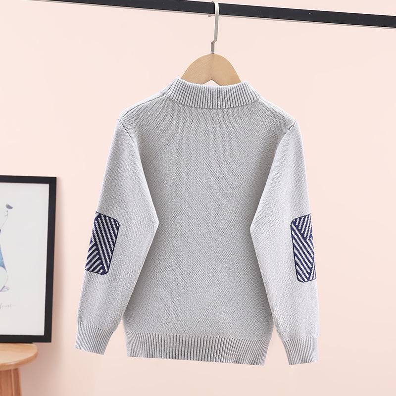 Stylischer Strickpullover für Jungen - Verdickte Herbst-/Winter-Unterwäsche für große Kinder