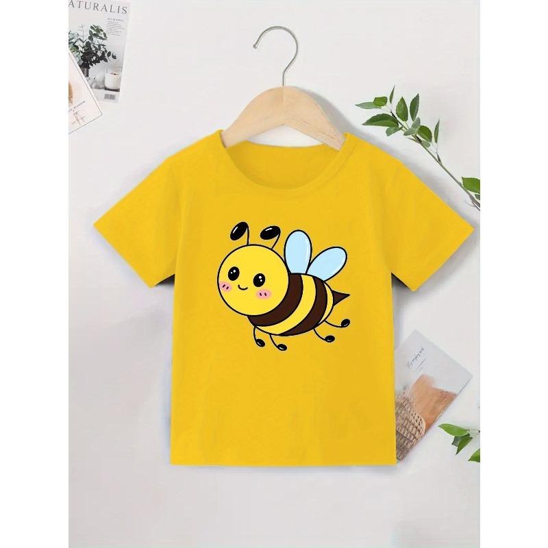 European sizes Sweet Messenger with Cute Face Boys' New Casual Short-sleeved T-shirt for Summer Children's Round Neck Clothing Printed T-shirt