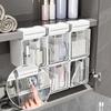 Transparent Bathroom Cotton Stick Makeup Cotton Bathroom Pull-Out Storage Drawer Style Storage Box Under The Mirror Cabinet