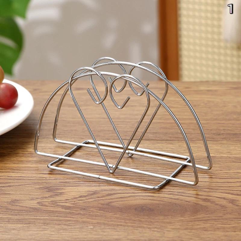 Elegant Metal Iron Napkin Holder Paper Drawer Storage Bracket Organizer For Kitchen Home Restaurant Tabletop Accessory