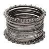 Oxidised Silver-Plated Textured Bangles Jewellery Set for Girls and Women