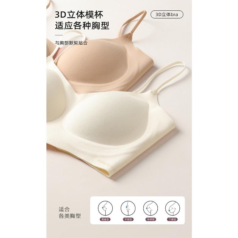 Women S Seamless Wireless Push Up Bra With Thin Straps For Small Chest
