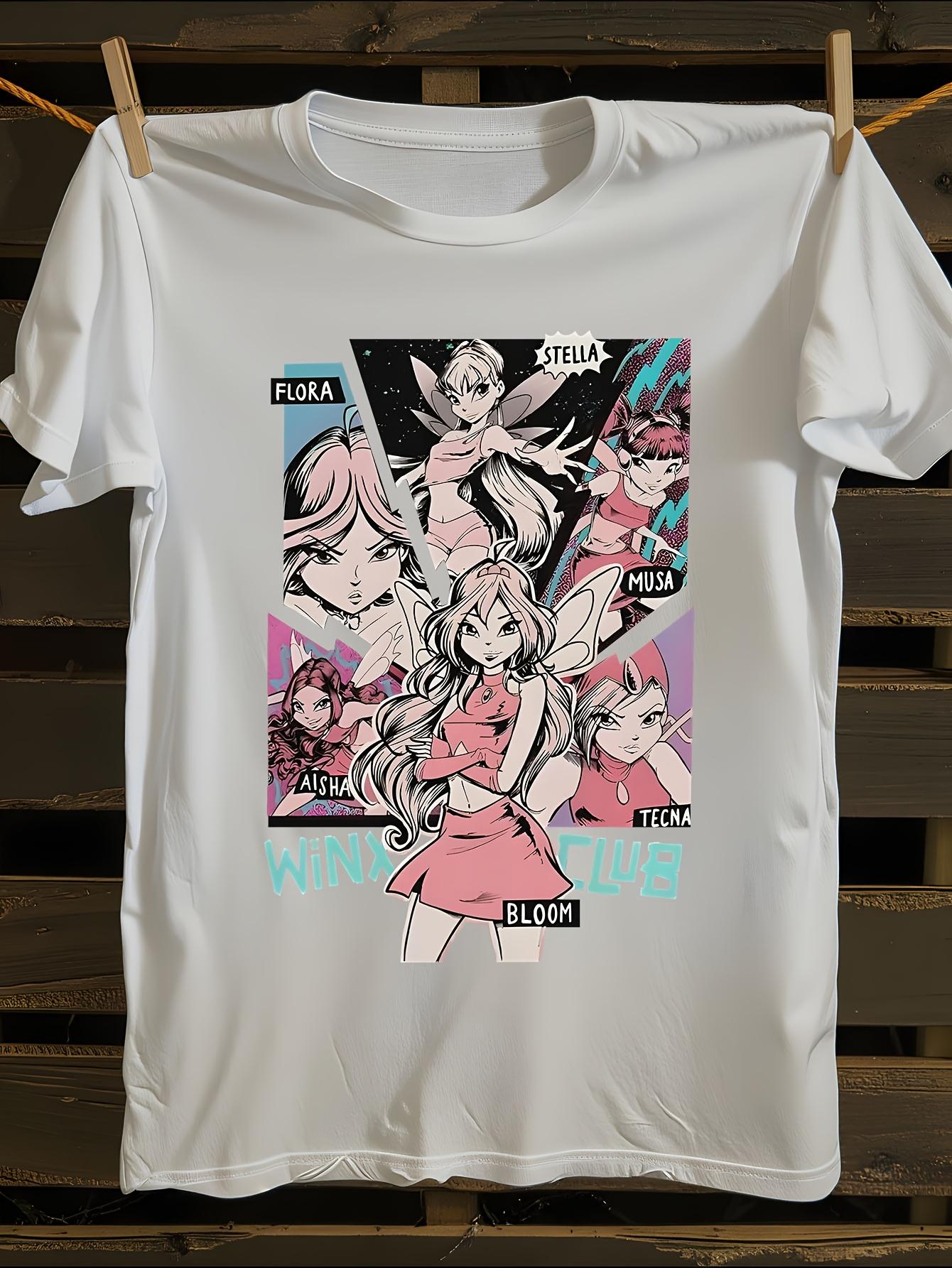 Vintage W-Winx Clubs Anime Tshirt Anime Graphic Tshirt S