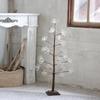 Wall-Mounted Revolution Christmas Tree with LED USB Lights, Glowing Ornament, Nordic Style, Natural Decoration (Blossom, 90cm/M Size)