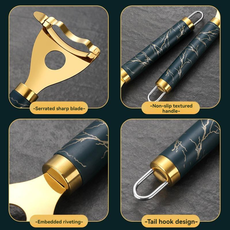 1 buc/set de curățat legume din oțel inoxidabil, curățător de cartofi și morcovi, multifuncțional, curățător de porumb, curățător de pește, cântar, felie, gadget de bucătărie