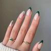 24Pcs Removable Ballerina Fake Nails Almond Shaped Press On Nails For Women Girls Nail Art Decoration