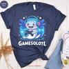 Gamesolotl T Shirt Axolotl Gamer Cute Gaming Animal Lover Funny Video Game Amphibian Top Vintage Breathable Stretched