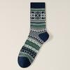 5 Paar Herren Neue Herbst- und Winter Retro Nationalwind Saugfähige Mittelrohrsocken