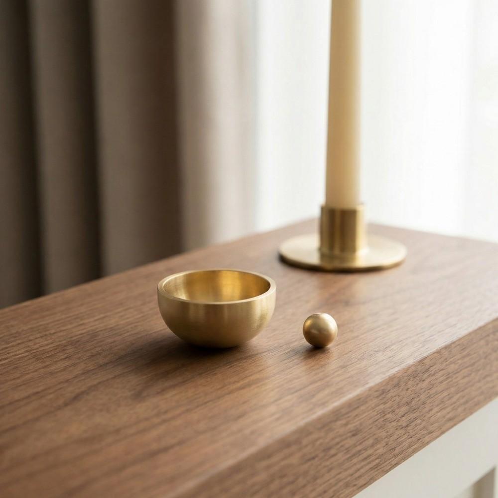 Handmade Brass Mini Singing Bowl Sanskrit Essential Oil Diffuser  Yoga Meditation