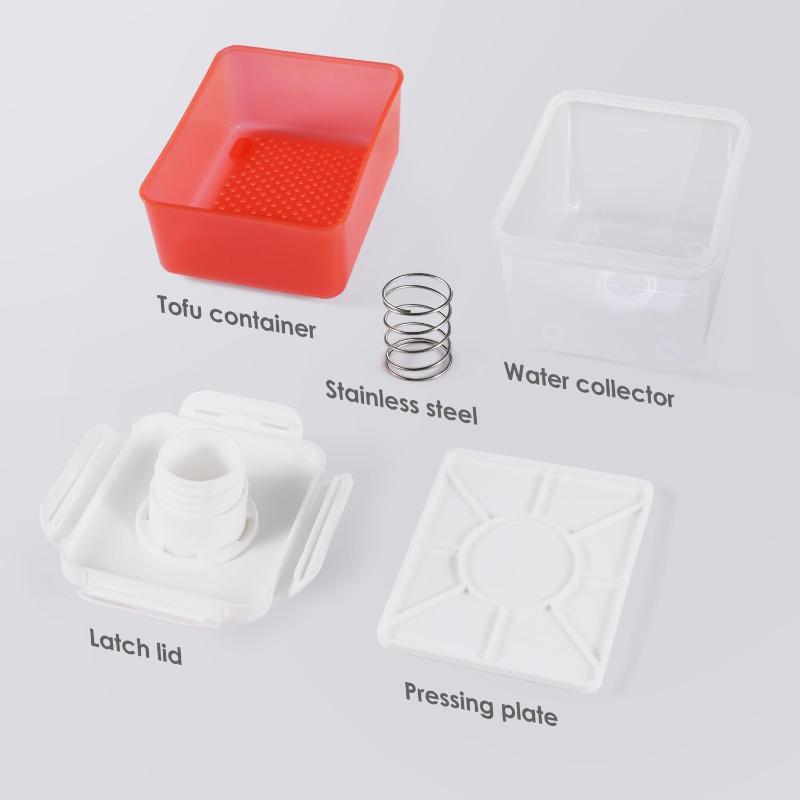Set di Strumenti da Cucina Fai da Te Stampo Pressa per Tofu in Plastica Stampo Fatto in Casa per Tofu Stampo per Fare il Tofu da Latticini di Soia con Garza per Formaggio