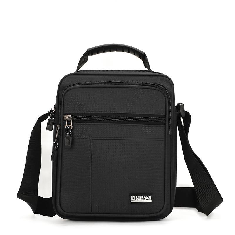

Men s Multi-Layer Waterproof Oxford Crossbody Backpack - Korean Style, Large Capacity 20x10x25 cm чорний