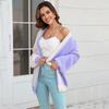 Women's Autumn and Winter Loose Splicing Knit Big Size Sweater