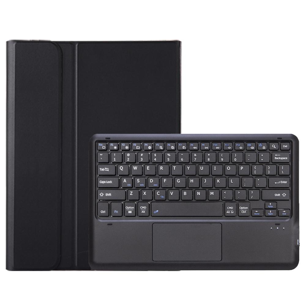 

A0N4-A For Xiaomi Pad 5 Pro 12.4 (2022) Leather Tablet Cover+Touchpad Bluetooth-compatible Keyboard Black