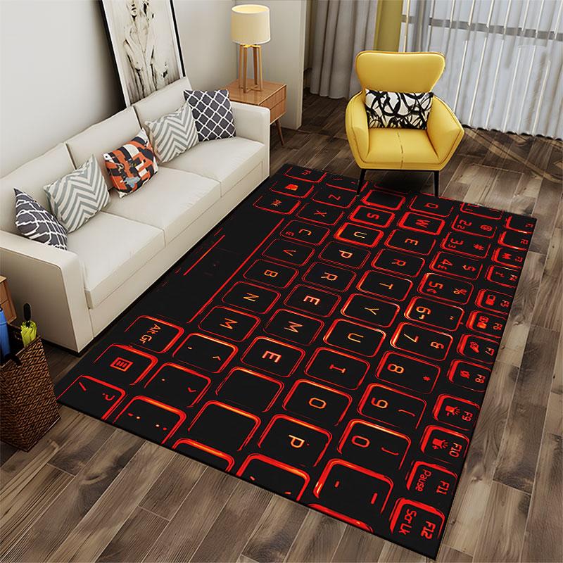 Red Backlit Keyboard Design suitable as a non-slip mat for the living room or bedroom sofa