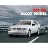 1/24 Benz W140 320SEL Toy Car Models Alloy Diecast with Sound and Light Rear Wheel Pull Back Function Vehicles Models Collect Gifts