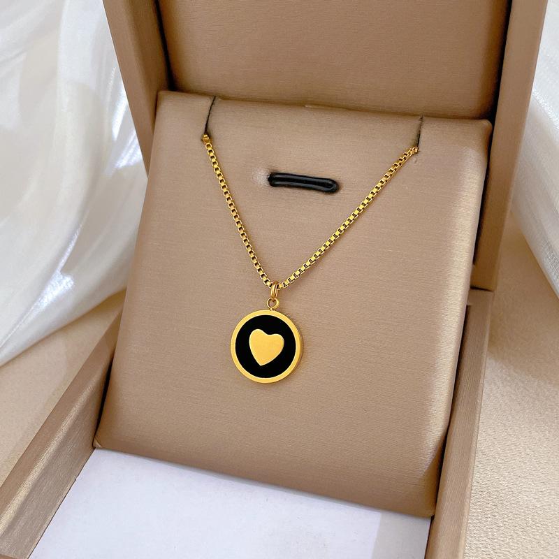 Cold Love Minimalist Furnace Real Gold Necklace Female Collarbone Chain With Jewelry