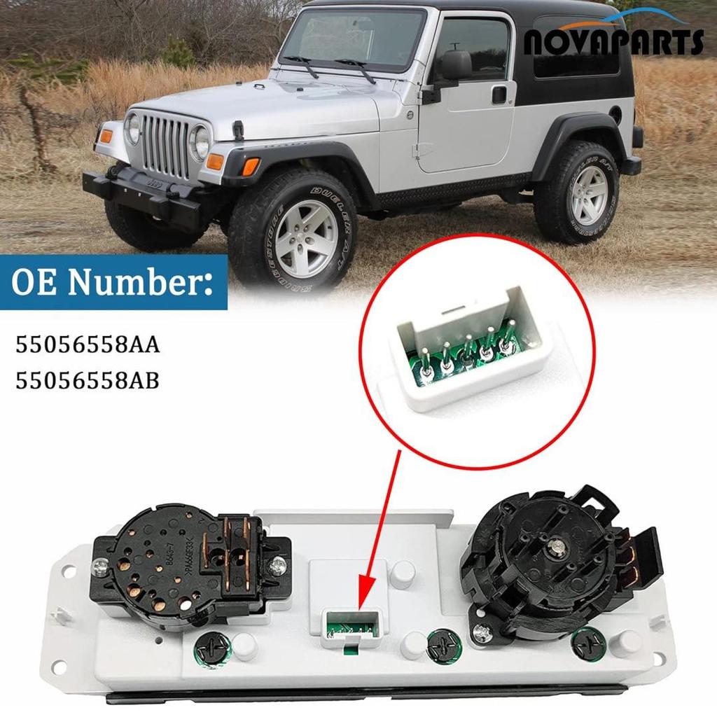 55056558AA Fits Jeep Wrangler AC Panel and Push-button Switches.