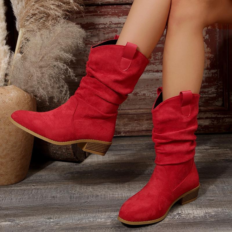 2025 Fall/Winter New Arrival Women's Versatile Martin Boots 5 Fashionable Suede Martin Boots