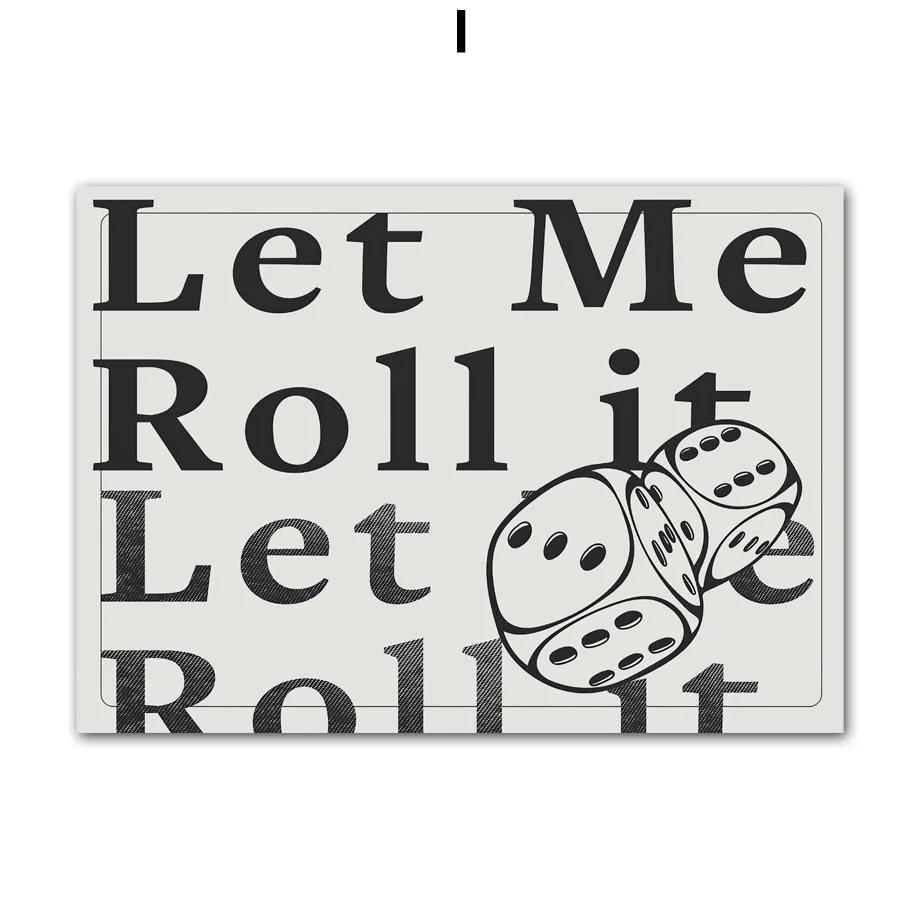 Vintage Old Fashion Disco Billiard Poker Wall Art Canvas Painting, Club Bar Decorative Posters and Prints, Wall Picture for Bedr