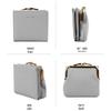 Women's Creative Iron Clip Wallet, High-End Mini Handheld Coin Bag with Light Gold Edges, Simple and Detachable Design